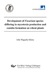 Development of Fusarium species differinh in mycotoxin production and conidia formation on wheat plants