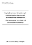 "Psychodynamische Kurzzeittherapie und kognitive Verhaltenstherapie bei generalisierter Angststörung – eine randomisierte, kontrollierte und manualisierte Therapiestudie."