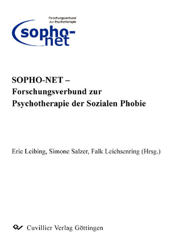 "SOPHO-NET – Forschungsverbund zur Psychotherapie der Sozialen Phobie