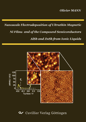 Nanoscale Electrodeposition of Ultrathin Magnetic Ni Films and of the Compound Semiconductors AlSb and ZnSb from Ionic Liquids