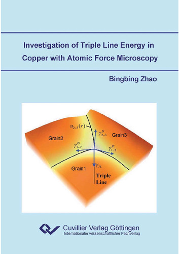 Investigation of Triple Line Energy in Copper with Atomic Force Microscopy