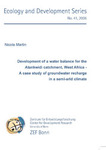 Development of a water balance for the Atankwidi catchment, West Africa - A case study of groundwater recharge in a semi-arid climate