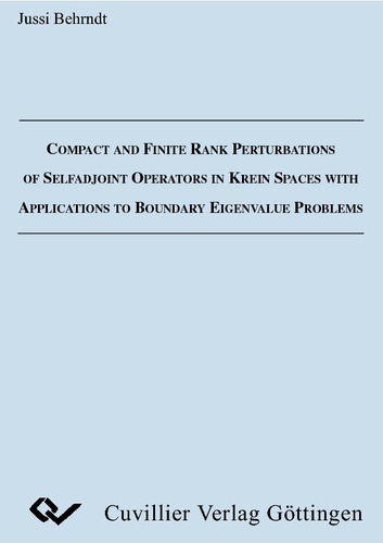 Compact and Finite Rank Perturbations of Selfadjoint Operators in Krein Spaces with Applications to Boundary Eigenvalue Problems
