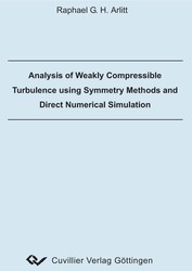 Analysis of Weakly Compressible Turbulence using Symmetry Methods and Direct Numerical Simulation