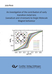 An investigation of the contribution of early transition metal ions (vanadium and chromium) to Single Molecule Magnet behaviour