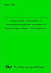 Untersuchungen zur Wirksamkeit von Triazol-Fungiziden gegenüber der Infektion von Ährenfusariosen in Weizen (Triticum aestivum L.)
