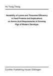 Variability of Lysine and Threonine Efficiency in fees Proteins and Implications an Amino Acid Requirements of Growing pigs of Modern Genotype