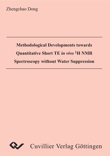 Methodological Developments towards Quantitative Short TE in vivo H NMR Spectroscopy without Water Suppression