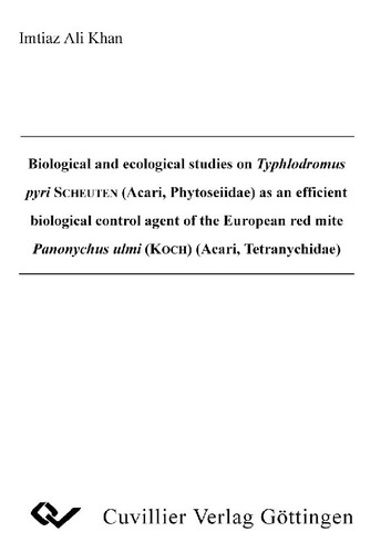 Biological and ecological studies on Typhlodromus pyri SCHEUTEN (Acari, Phytoseiidae) as an efficient biological control agent of the European red mite Panonychus ulmi (KOCH) (Acari, Tetraychidae)