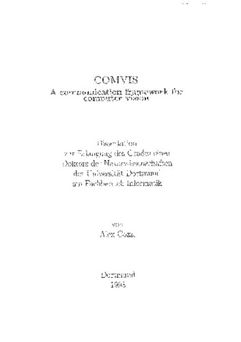 Comvis a communication framework for computer vision