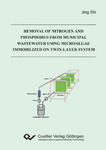 Removal of Nitrogen and Phosphorus from Municipal Wastewater using Microalgae immobilized on Twin-Layer System