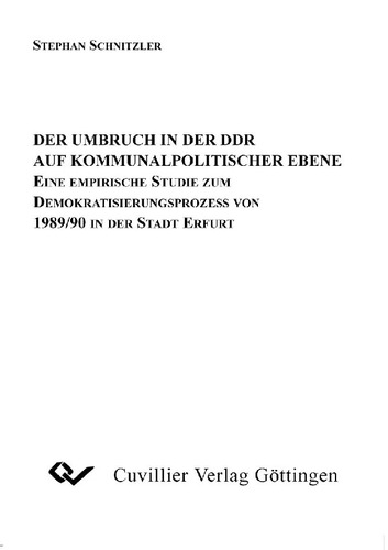 Der Umbruch in der DDR auf kommunalpolitischer Ebene