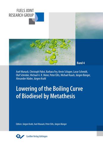 Lowering of the boiling curve of biodiesel by metathesis