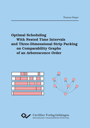 Optimal Scheduling with Nested Time Intervals and Three-Dimensional Strip Packing on Compara-bility Graphs of an Arborescence Order