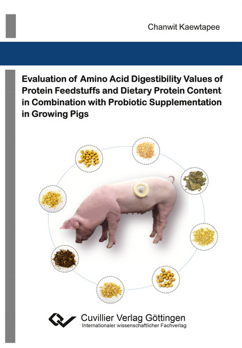 Evaluation of amino acid digestibility values of protein feedstuffs and dietary protein content in combination with probiotic supplementation in growing pigs