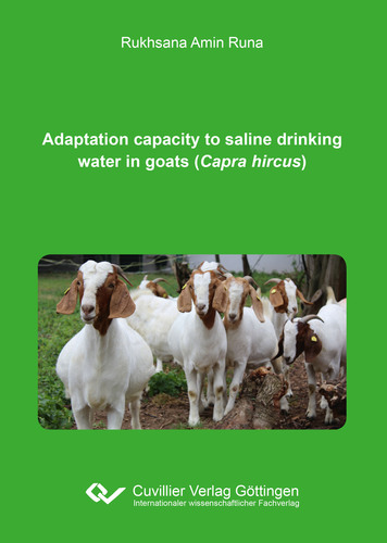 Adaptation capacity to saline drinking water in goats (Capra hircus)