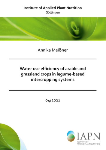Water use efficiency of arable and grassland crops in legume-based intercropping systems