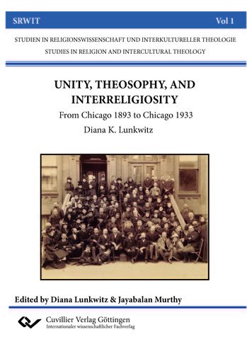 UNITY, THEOSOPHY, AND INTERRELIGIOSITY 