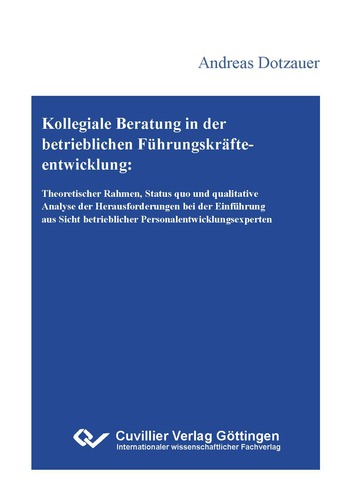 Kollegiale Beratung in der betrieblichen Führungskräfteentwicklung