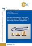 Efficiency Optimization of High-Power Broad-Lasers and Investigation of their Power Saturation Mechanisms