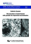 Structuration of plant-based milk powder for improved reconstitution