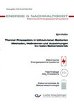 Thermal Propagation in Lithium-Ionen Batterien