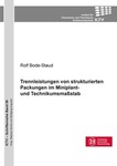 Trennleistungen von strukturierten Packungen im Miniplant- und Technikumsmaßstab